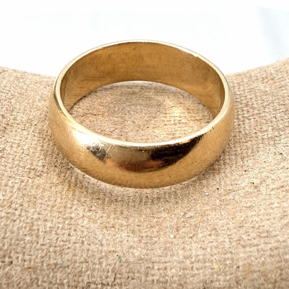 Solid 14k Yellow Gold Comfort Fit Wedding Band 5gr .25" - 6.35mm - Size 7